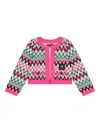 Aigner Zigzag-print Cardigan In Pink