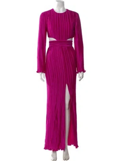 Pre-owned Aiifos Crew Neck Long Dress W/ Tags In Pink