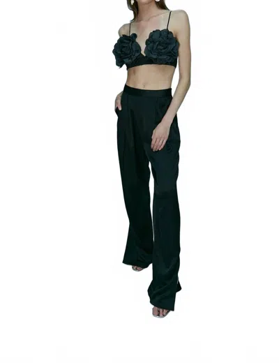 Aiifos Emery Straight Leg Pants In Black In Green