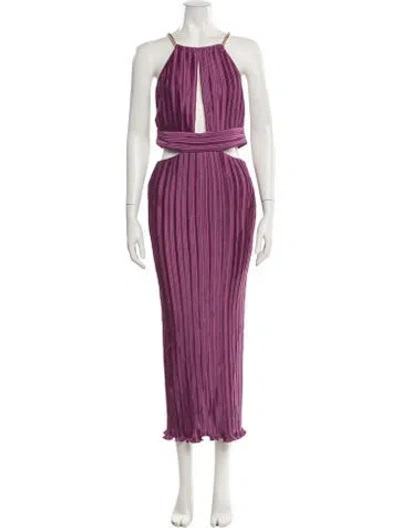 Pre-owned Aiifos Halterneck Long Dress W/ Tags In Purple