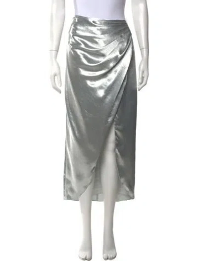 Pre-owned Aiifos Midi Length Skirt In Silver