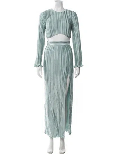Pre-owned Aiifos Pleated Accents Skirt Set W/ Tags In Green
