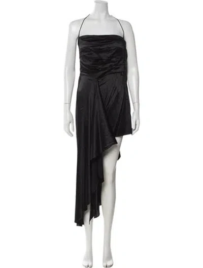 Pre-owned Aiifos Silk Mini Dress W/ Tags In Black