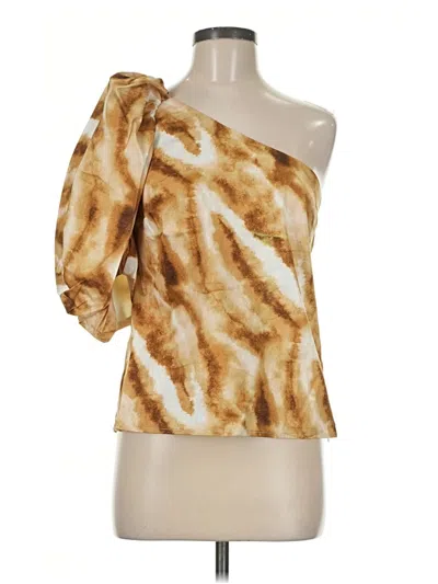 Pre-owned Aiifos Sleeveless Blouse In Brown