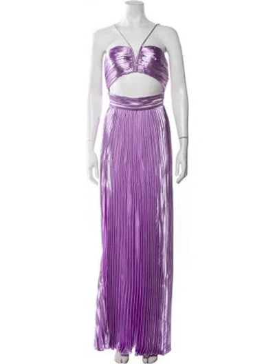 Pre-owned Aiifos V-neck Long Dress W/ Tags In Purple