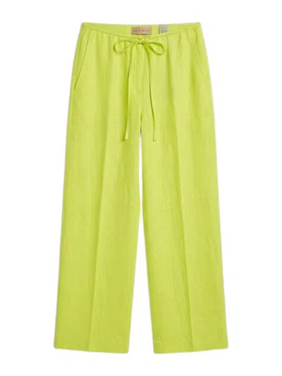 Aila Blue Women's Tyla Linen Pants In Lumiere In Green