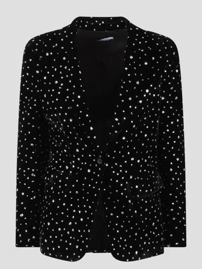 Ailanto Velvet Crystal Blazer Blazer Black