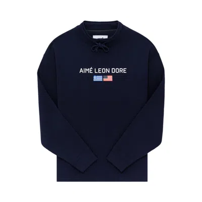 Pre-owned Aimé Leon Dore 38-gs Offshore Popover 'maritime Blue' | Men's Size Xl