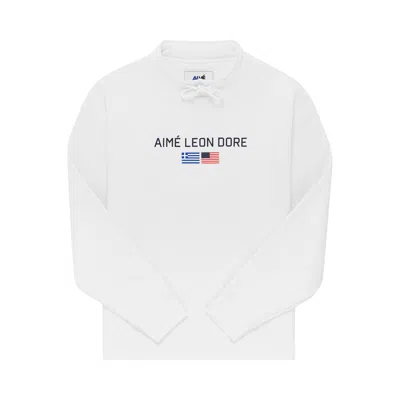 Pre-owned Aimé Leon Dore 38-gs Offshore Popover 'white' | Men's Size Xxl