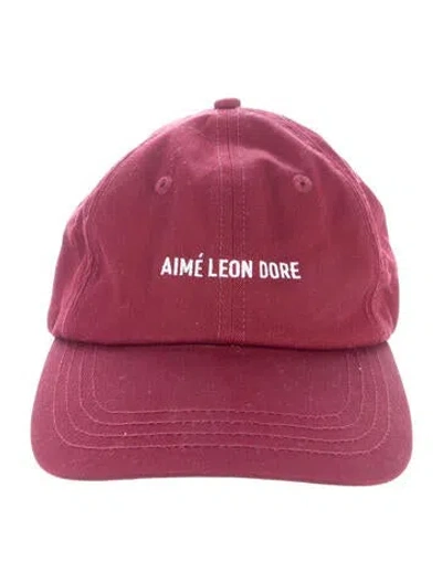 Pre-owned Aimé Leon Dore Adjustable Embroidered Baseball Hat In Burgundy