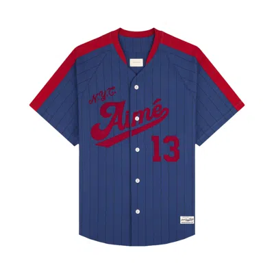Pre-owned Aimé Leon Dore Aimé Jersey 'oceana' | Blue | Men's Size S