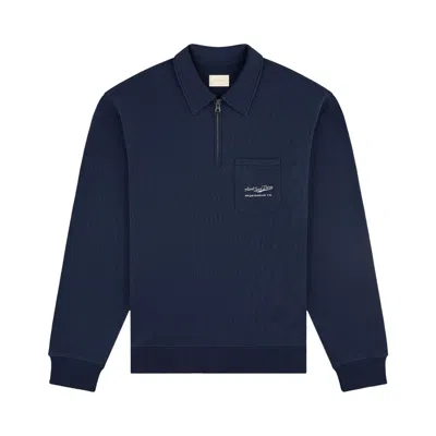 Pre-owned Aimé Leon Dore Aimé Sportswear Quarter Zip Pullover 'navy Blazer' | Black | Men's Size Xxl