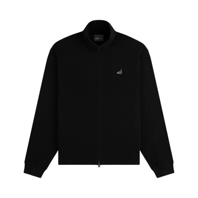 Pre-owned Aimé Leon Dore Ald Golf Piqué Full Zip Sweater 'jet Black' | Men's Size S
