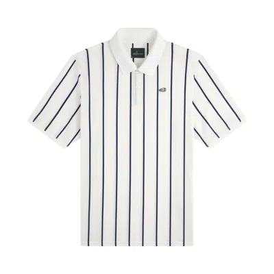 Pre-owned Aimé Leon Dore Ald Golf Polo 'coconut Milk/naval Academy' | Cream | Men's Size Xs In White
