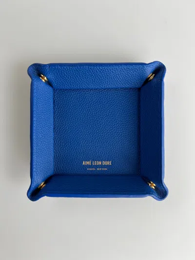 Pre-owned Aimé Leon Dore Ald Leather Catch All Tray In Blue