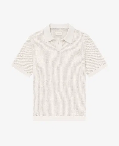 Pre-owned Aimé Leon Dore Ald Mesh Knit Polo In White