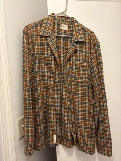 Pre-owned Aimé Leon Dore Ald Ss21 Woven Plaid Leisure Shirt Size L In Multi