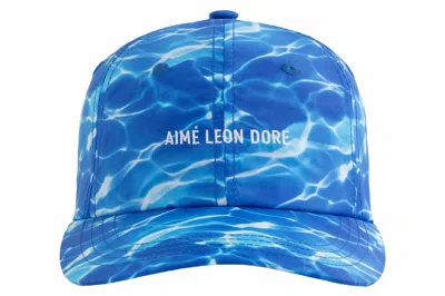 Pre-owned Aimé Leon Dore Aime Leon Dore Aqua Print Nylon Hat Blue