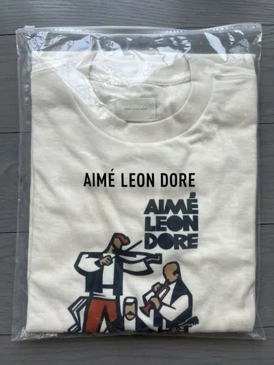 Pre-owned Aimé Leon Dore Band Ss Tee In Sand