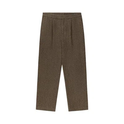 Pre-owned Aimé Leon Dore Birdseye Single Pleated Trouser 'brown' | Men's Size 38