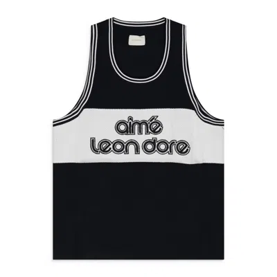 Aimé Leon Dore Black Knit Basketball Jersey