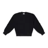 Aimé Leon Dore Black Loose Knit Waffle Crewneck Sweater In Black