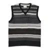 Aimé Leon Dore Black Striped Sweater Vest In Black