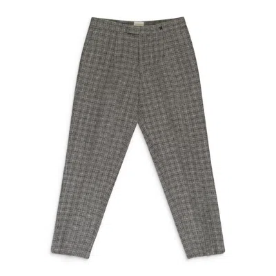Aimé Leon Dore Black/white Single Pleated Dress Trousers In Gray