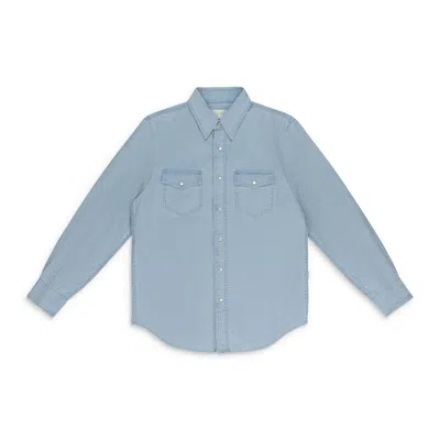 Aimé Leon Dore Blue Chambray Snap Button-down Shirt