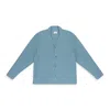 Aimé Leon Dore Blue Long-sleeve Twill Button-down Shirt In Blue