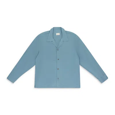Aimé Leon Dore Blue Long-sleeve Twill Button-down Shirt