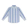 Aimé Leon Dore Blue Printed Stripe Button-down Shirt In Blue