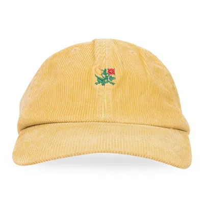 Aimé Leon Dore Brown Brushed Crest Hat In Yellow