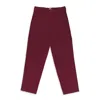 Aimé Leon Dore Brown Garment Dyed Double Pleated Pants In Burgundy