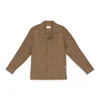 Aimé Leon Dore Brown Jacquard Button-down Shirt In Brown