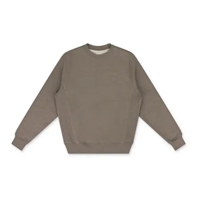 Aimé Leon Dore Brown Melange Uniform Crewneck Sweatshirt In Animal Print