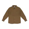 Aimé Leon Dore Brown Merino Wool Button-down Shirt In Brown
