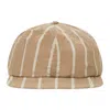 Aimé Leon Dore Striped-pattern Crusher Hat In Brown