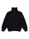 Aimé Leon Dore Button-fastening Turtleneck Sweater In Black