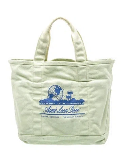 Pre-owned Aimé Leon Dore Canvas Tote In Green