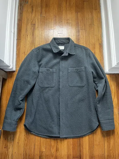 Pre-owned Aimé Leon Dore Casentino Wool Overshirt- Size M- Grey/blue