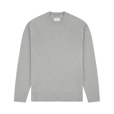 Pre-owned Aimé Leon Dore Cashwool Crewneck Sweater 'heather Grey' | Men's Size S In Gray
