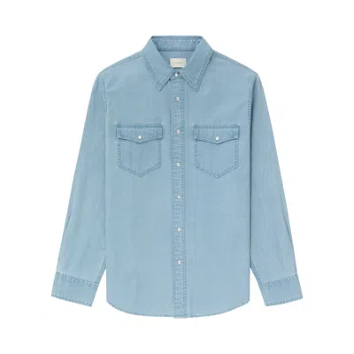 Pre-owned Aimé Leon Dore Chambray Snap Shirt 'light Chambray' | Blue | Men's Size S