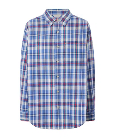Aimé Leon Dore Checked Plaid Cotton Workshirt In Blue