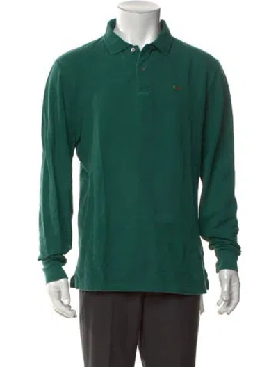 Pre-owned Aimé Leon Dore Collar Long Sleeve Polo Shirt In Green