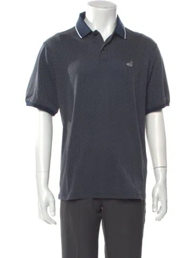 Pre-owned Aimé Leon Dore Collar Short Sleeve Polo Shirt In Blue