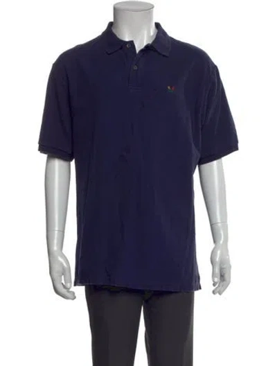 Pre-owned Aimé Leon Dore Collar Short Sleeve Polo Shirt In Blue