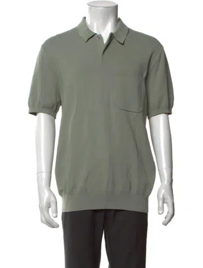 Pre-owned Aimé Leon Dore Collar Short Sleeve Polo Shirt In Green