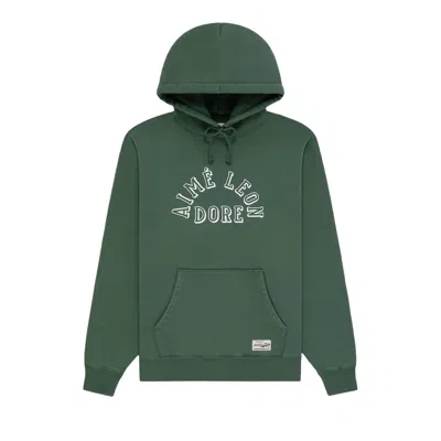 Pre-owned Aimé Leon Dore Collegiate Logo Hoodie 'myrtle' | Green | Men's Size Xl