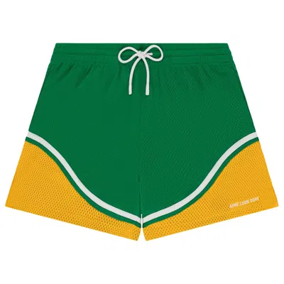 Pre-owned Aimé Leon Dore Colorblock Court Short 'green/yellow' | Men's Size M